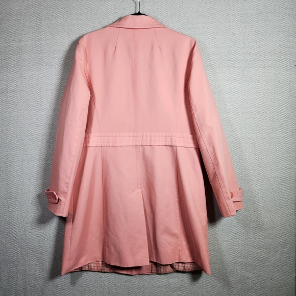 Ann Taylor Loft About S To M See Pics! Soft Pink Trench Car Coat&Hat Small Flaw - Picture 4 of 14